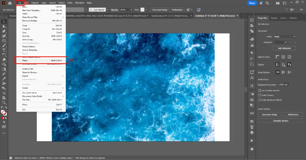 Importing a image to Adobe Illustrator