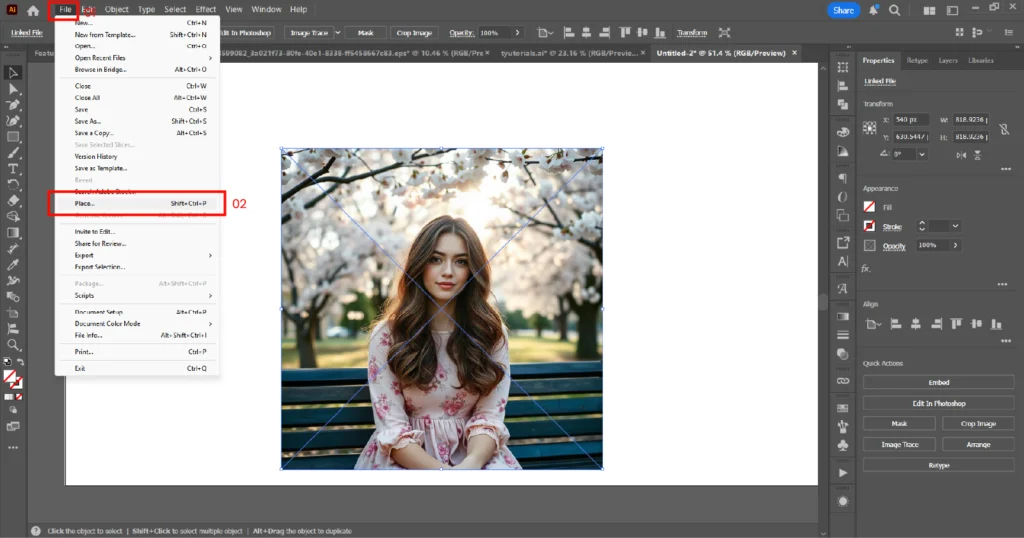 Importing a image to Adobe Illustrator