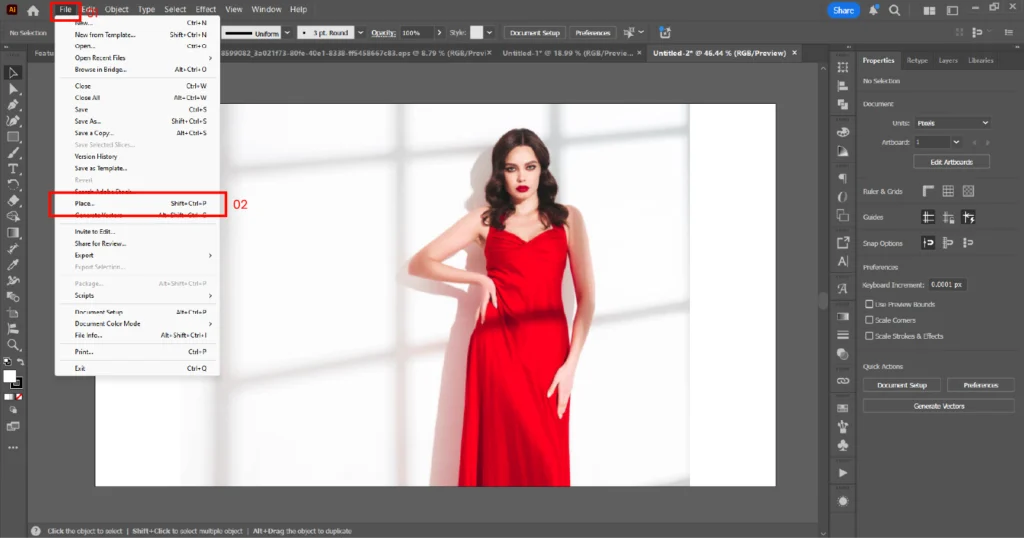Importing a image to Adobe Illustrator
