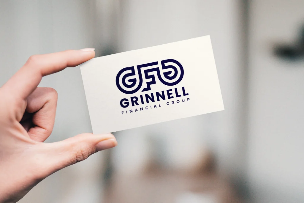 Monogram logo on the business card example for the blog post Monogram Logo for Startups: Is It the Best Choice in 2026?